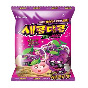 [크라운제과] 새콤달콤 포도+복숭아_200G